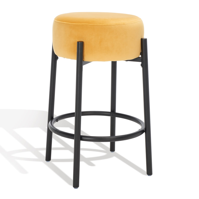 Tabouret Colombe, Moutarde, Tabouret de comptoir (siège d'une hauteur de 26,3