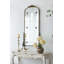Miroir arqué 24 "x 48,5" doré antique avec cadre en métal, miroir pleine longueur pour vestibule de salle de bain de salon