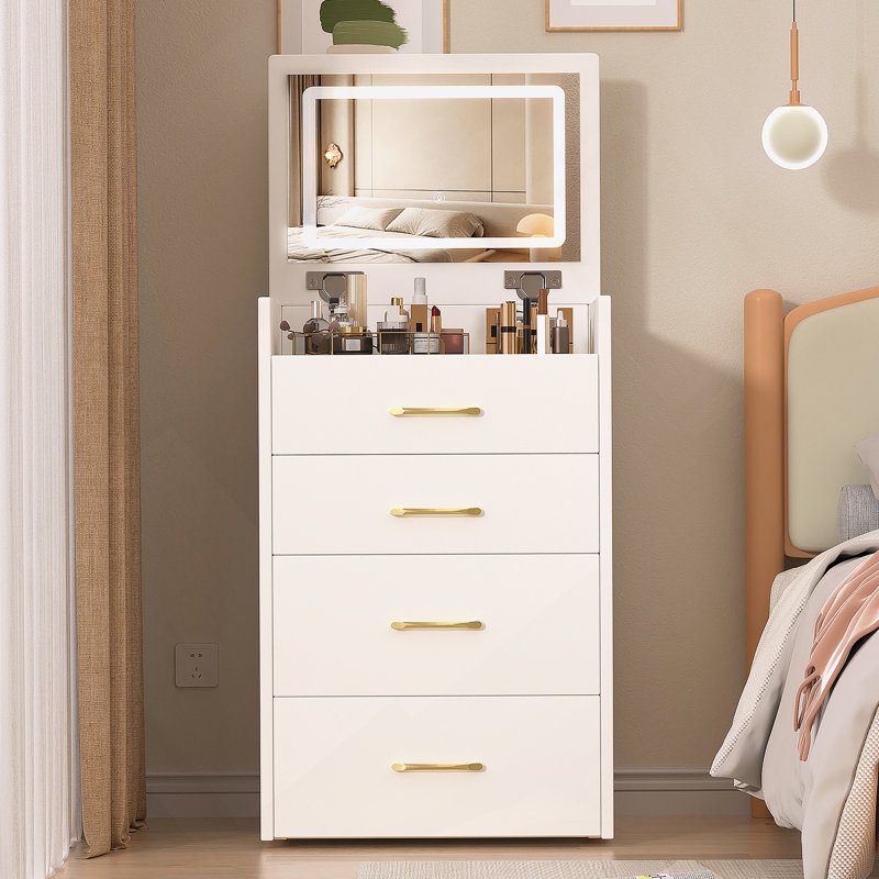 Meuble-lavabo 3 en 1 avec miroir ouvert