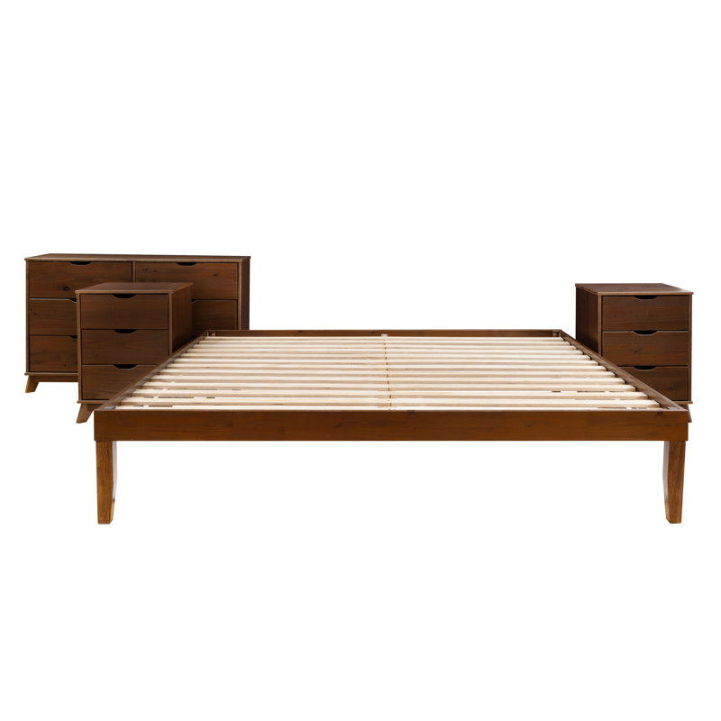 Marialana 4 Piece Bedroom Set, Walnut, King