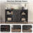 Sideboard Storage Cabinet, Fluted Credenza Buffet Cabinet with Two Doors and Three Drawers for Kitchen and Living Room, Black