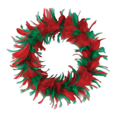 Faux Feather Wreath