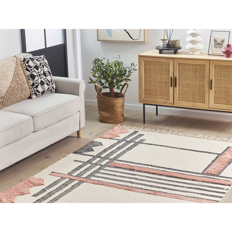 Landose Cotton Area Rug, Rectangle 140cm x 200cm