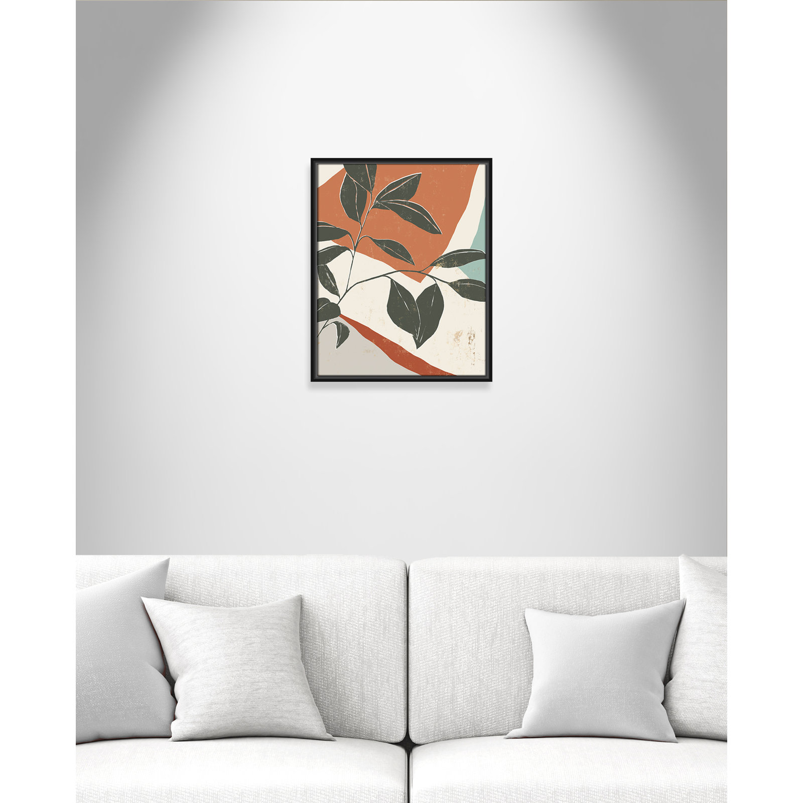 Cutout Leaves "Cutout Leaves I" Print, 21.5" H x 17.5" W x 2" D, Black Framed