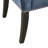 Charming Blue Upholstered Seat Bench - Solid Wood And Plywood Base Accent & Construction With Flared Arms-391812248