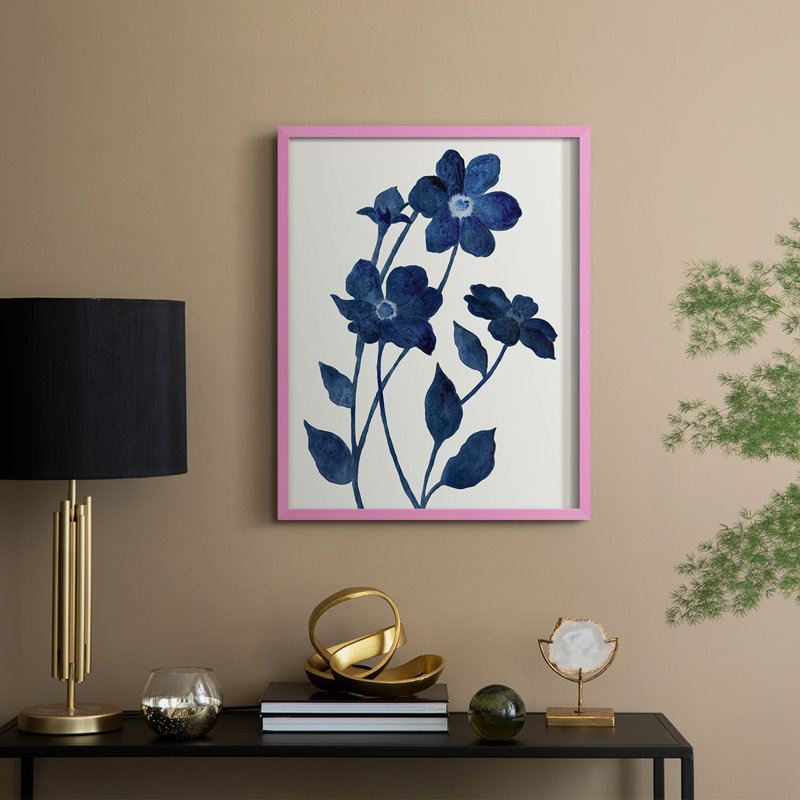 «Indigo Bloom II», H 21 po x l 17 po, Rose