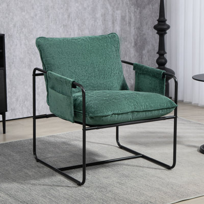 Minimal Padded Accent Chair, With Pockets -