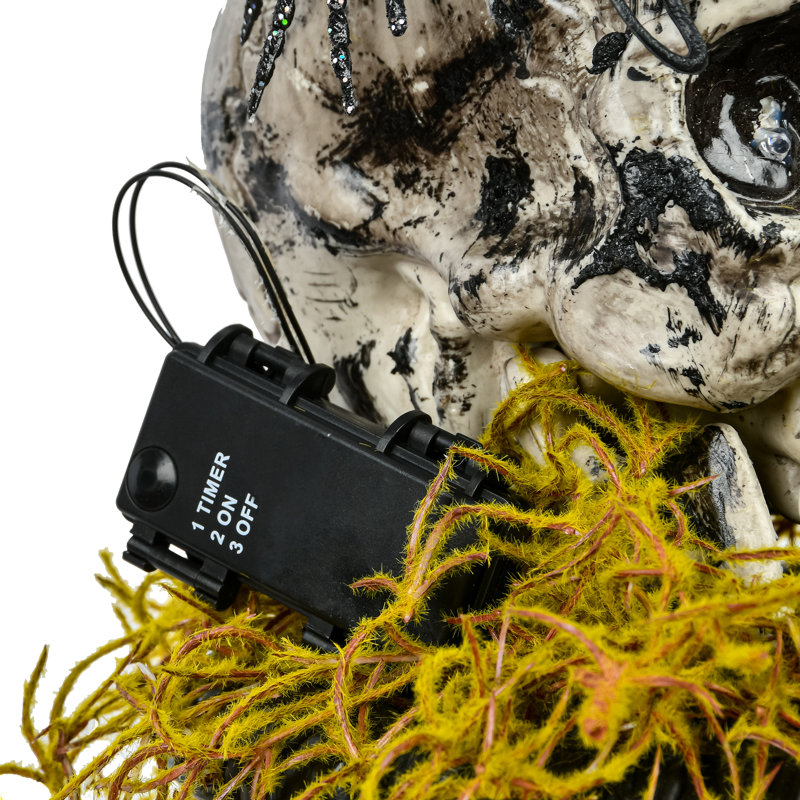 32" Pre-Lit Halloween Skull Tower