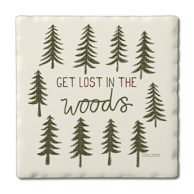 Woods Single Tumbled Tile Coaster