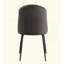 Ensemble de 2 chaises d'appoint Abraham en tissu gris foncé et finition noire