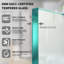 34-36 in.W x 72 in.H Bifold Frameless Glass Shower Door, Folding Frameless Shower Door-93706053