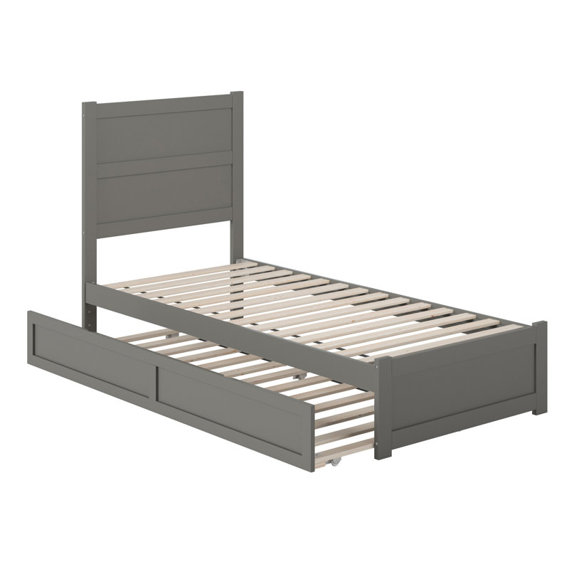 Lit gigogne en bois massif Ivor, Simple TG, Gris