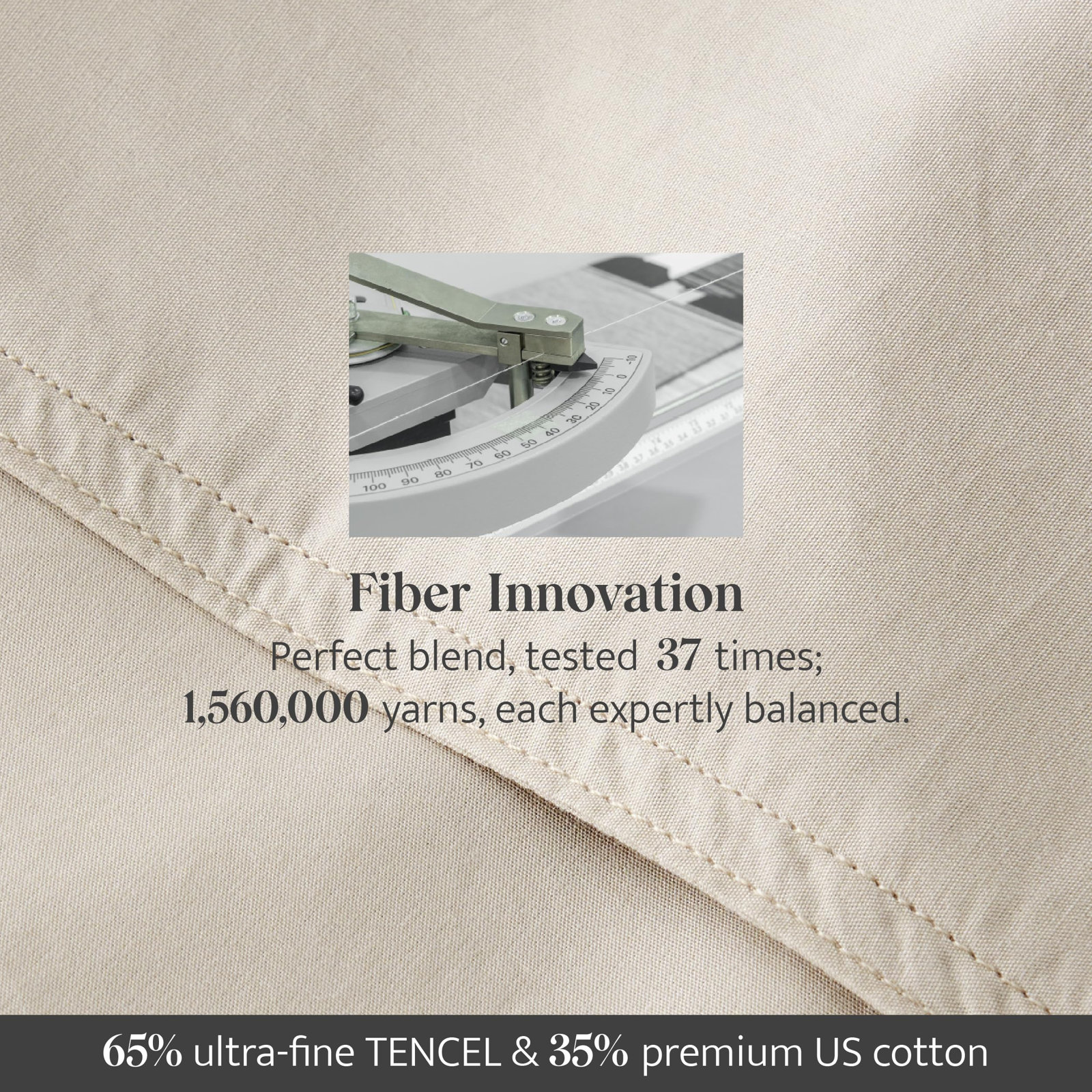 Double Stitch Sheet Set, California King Sheet Set, Sandstone