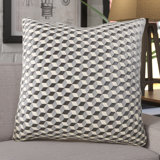 Embroidered Leather/Suede Throw Pillow