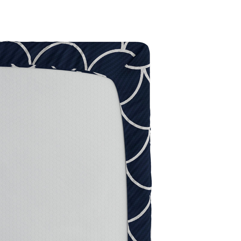 Microfiber Geometric Fitted Sheet, Full Fitted Sheet, Pattern 2