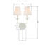 Applique murale 2 lumières Dassel-109234077