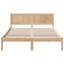 Bed Frame with Headboard Solid Pine Wood-1651658006-1651658088