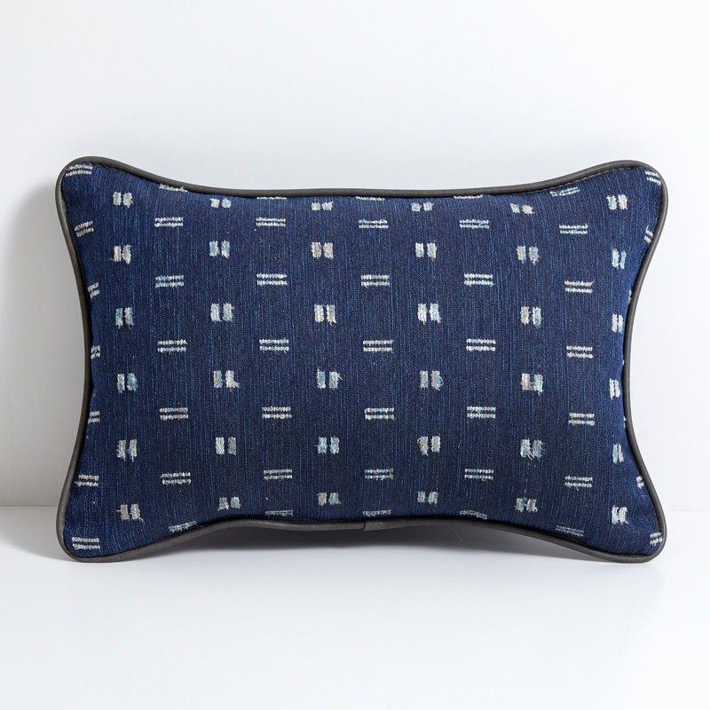 Coussin Zisper, Bleu, H 12 po x l 18 po