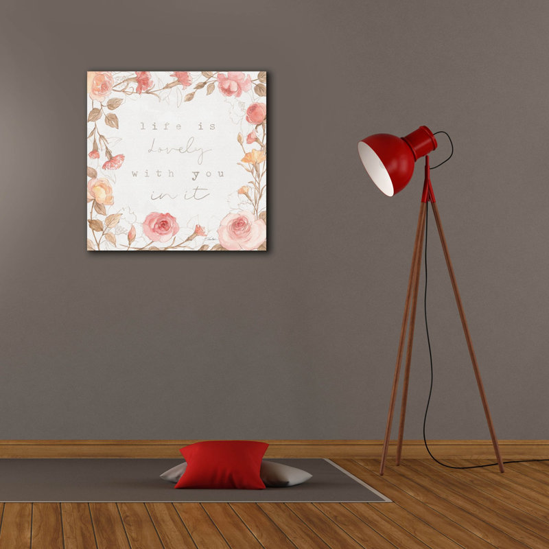 «Romantic Blooms 3» par Silvia Vassileva, art mural sur toile, H 26 po x l 26 po