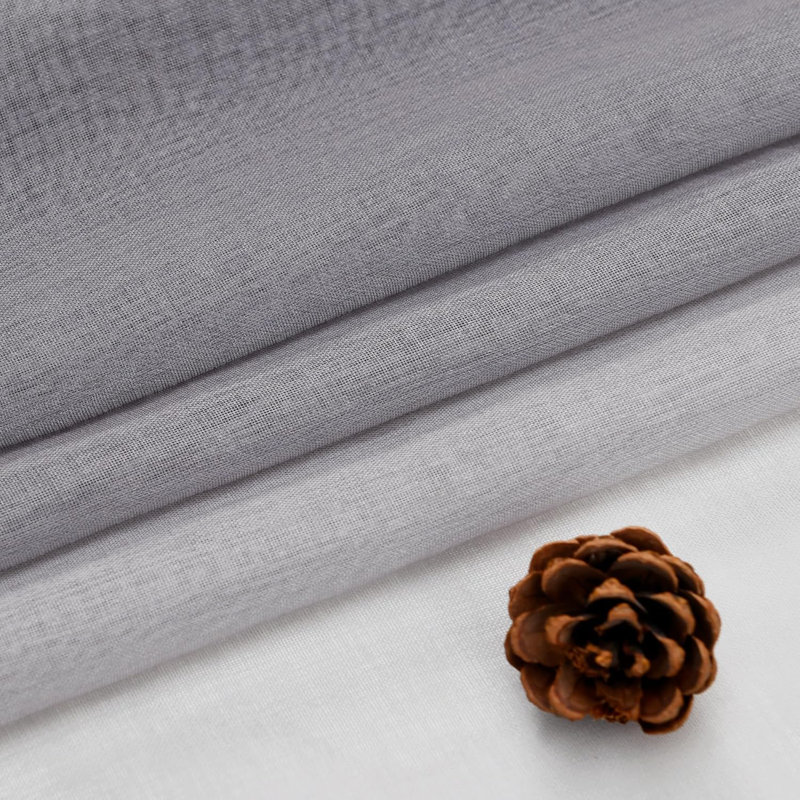2 Panels Ombre Sheer Curtains - Faux Linen Gradient Semi Voile Grommet Top Drapes for Bedroom and Living Room Decor, Gray