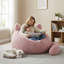 Fauteuil à billes en forme de chat de style fantaisiste moderne, canapé paresseux en fausse fourrure de lapin avec coussin amovible pour adultes et enfants-1284915807