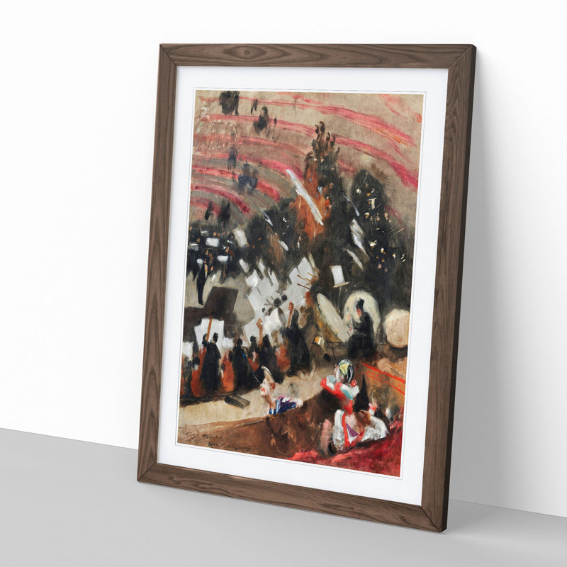 Pasdeloup Orchestra by John Singer Sargent - Framed Print, Walnut Framed, 65cm H x 48cm W x 2cm D