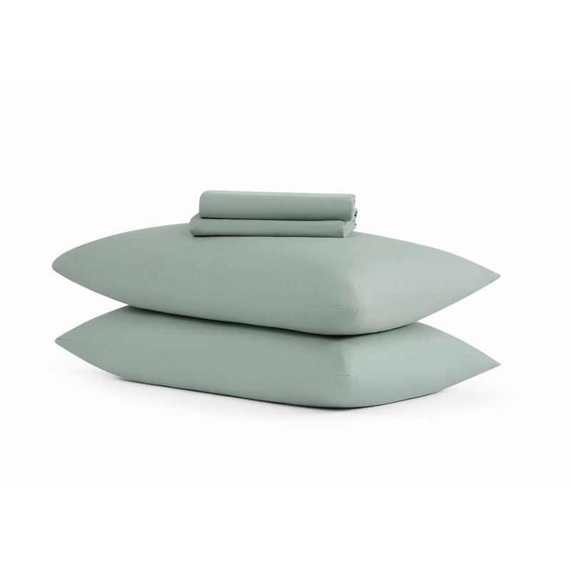 The Farmhouse by Rachel Ashwell Washed Cotton Sheet Set, Twin Sheet Set with 1  Pillowcase, Green