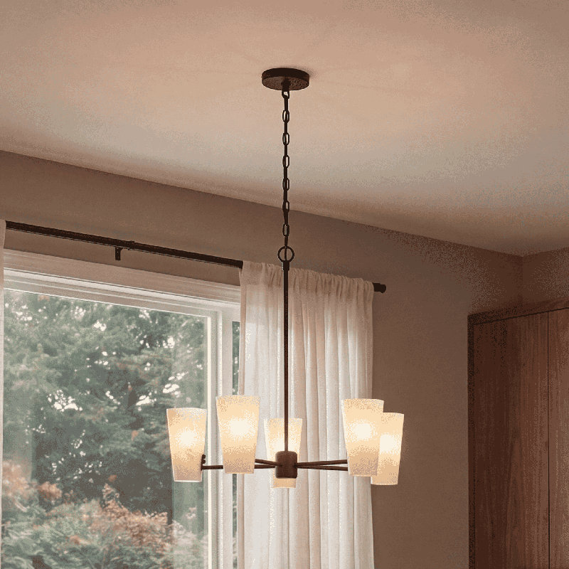 Dupuis Chandelier in Matte Black, Matte Black
