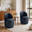 PU Leather Barrel Swivel Armless Dining Chair-282501236