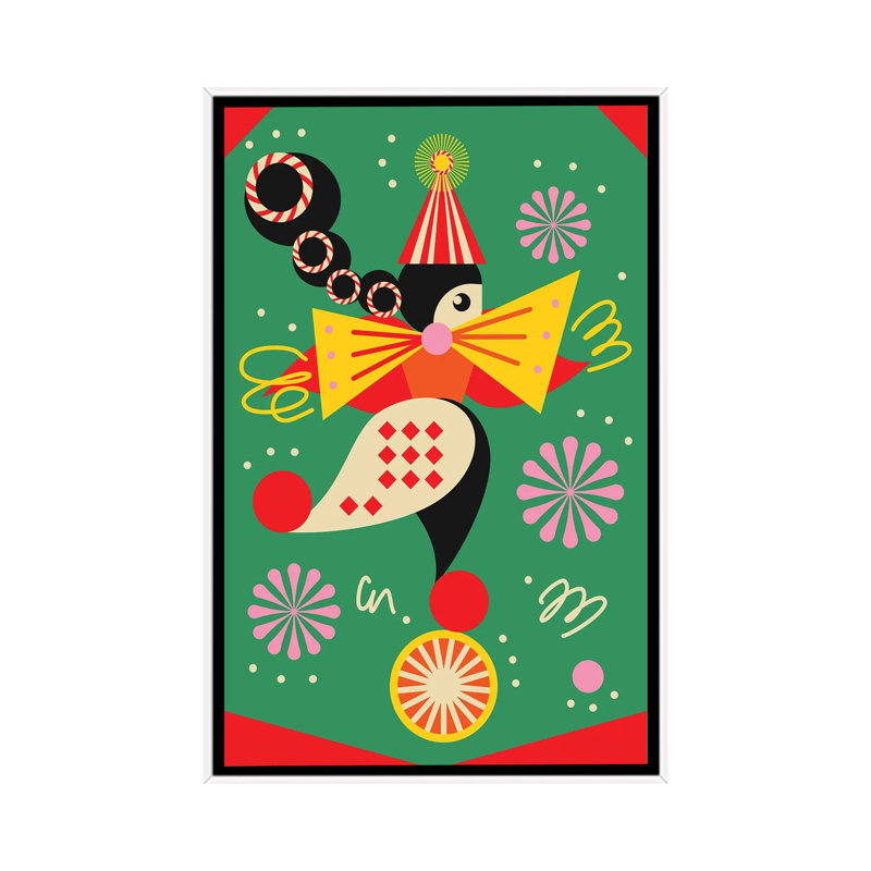 «Circus Girl», reproduction d'art sur toile encadrée, H 60 po x l 40 po, Toile à cadre flottant sans passe-partout, Blanc