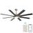 52-Inch Smart Ceiling Fan With Lights,6 Wind Speed,With 8 ABS Blades,Voice Remote,Fan For Bedroom,Living Room,Patio,Kitchen-824621880