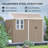 8' x 6' Outdoor Storage Shed, Metal Garden Shed with Window & Double Lockable Door, Outdoor Tool Shed Storage with Sloped Roof for Backyard, Patio, Garage, Lawn-108972226
