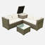 Ensemble de canapé modulaire d'extérieur 4 pièces avec boîte de rangement-183309438