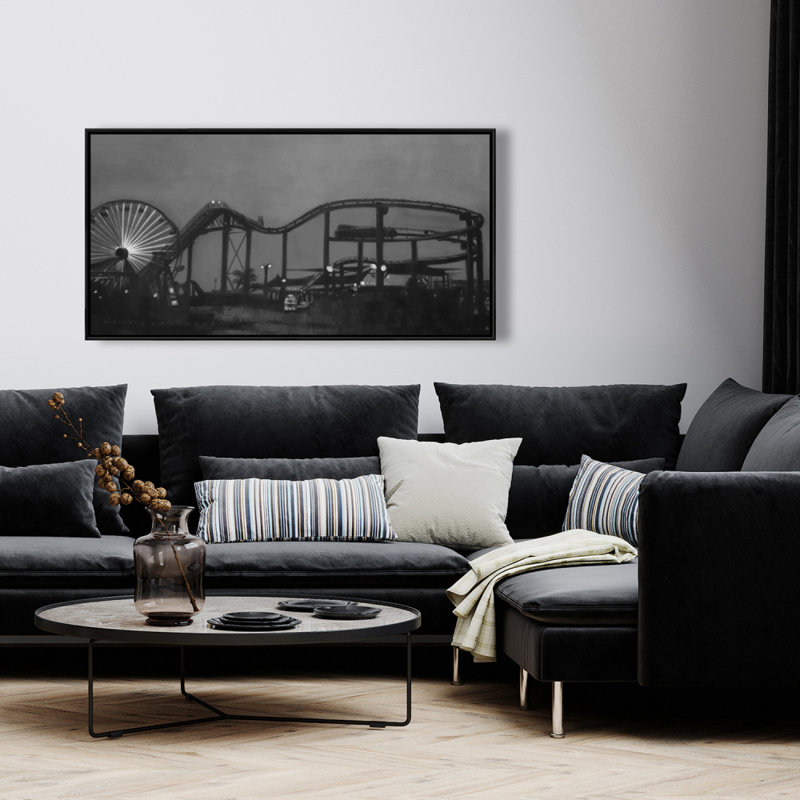 Amusement park - 24"x48" Framed canvas
