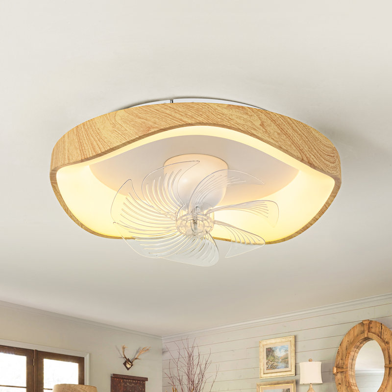 Ventilateur de plafond encastré moderne 20,5 "à intensité variable avec lumière DEL et télécommande