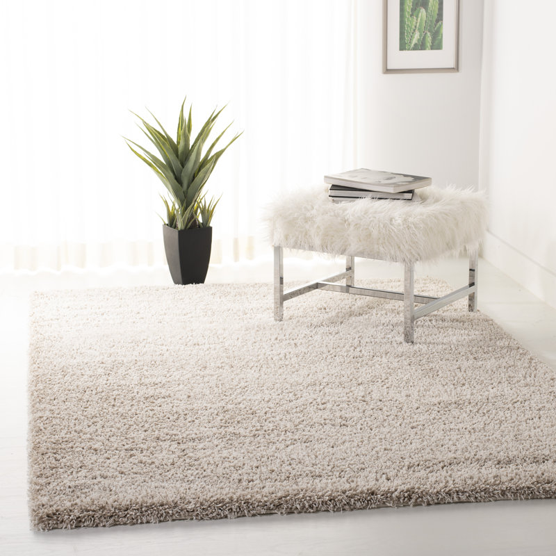 Angeliya Shag Performance Solid Color Rug, Square 3'