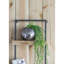 Étagère murale 12 x 6 x 27 po en fer et bois avec deux tablettes