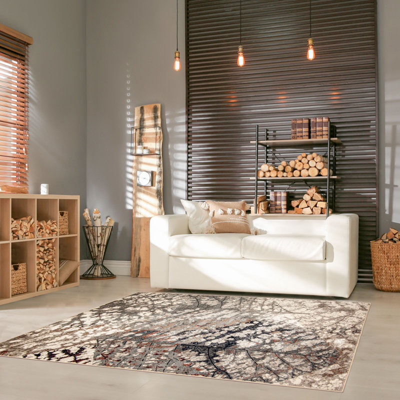 Tapis beige / brun Jaronimas, Rectangle 7 pi 10 po x 10 pi
