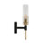 1-Light Wall Sconce With Clear Ribbed Glass