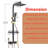 Black Gold Shower System, Bathroom Shower Faucet Set with Tub Spout 8'' Rainfall Shower Head Fixture Wall Mount