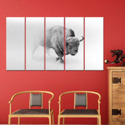 Wild Animal Printed Canvas Decor - Modern Wildlife Wall Art,5P Wrapped Canvas