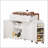 Farmhouse Kitchen Island With Drop Leaf And Removable Racks, Two Drawers, Rolling Cart On Wheels, Ideal For Home And Kitchen Storage-1221380335