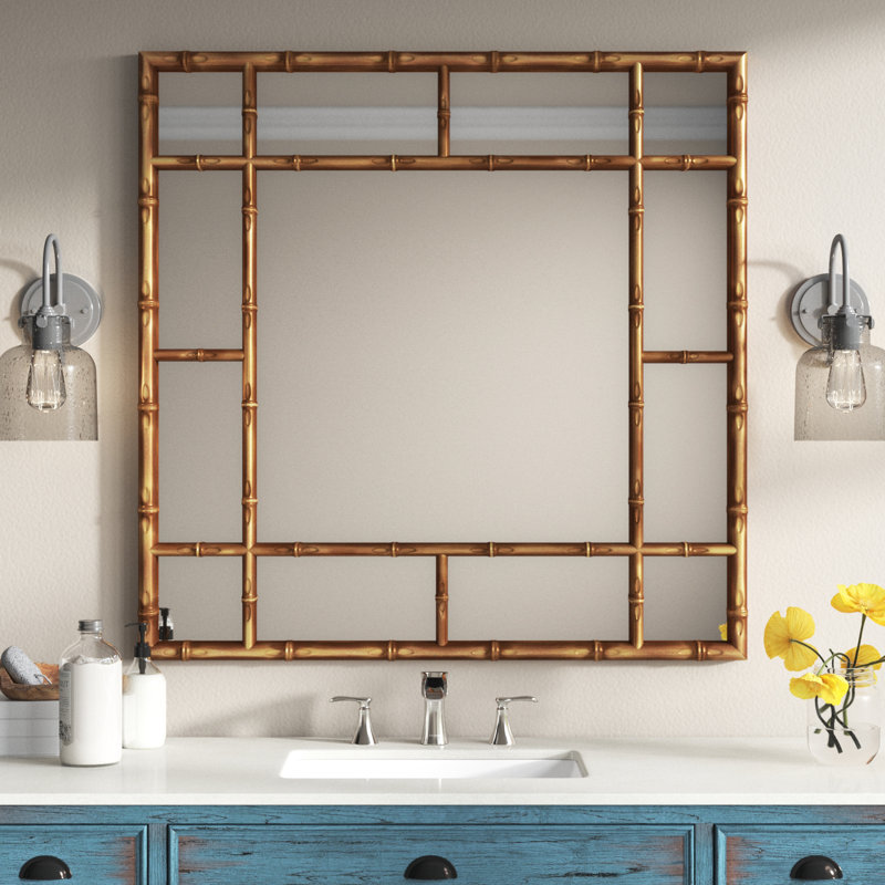 Miroir d'appoint sans cadre Eile, Doré