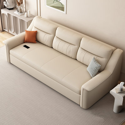 Modern Minimalist Tech Fabric Reclining Sofa for Bedroom & Living Room