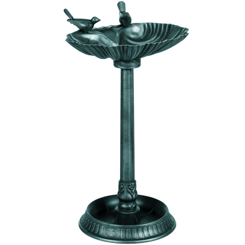 Plastic Stake Birdbath, Green