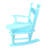 Blue Rocking Chair For - Hardwood Material Indoor & Outdoor Comfortable Padding 'S Chair, Solid Wood Longevity Indoor/Outdoor Shin Muscles And Bones Support-1409424882
