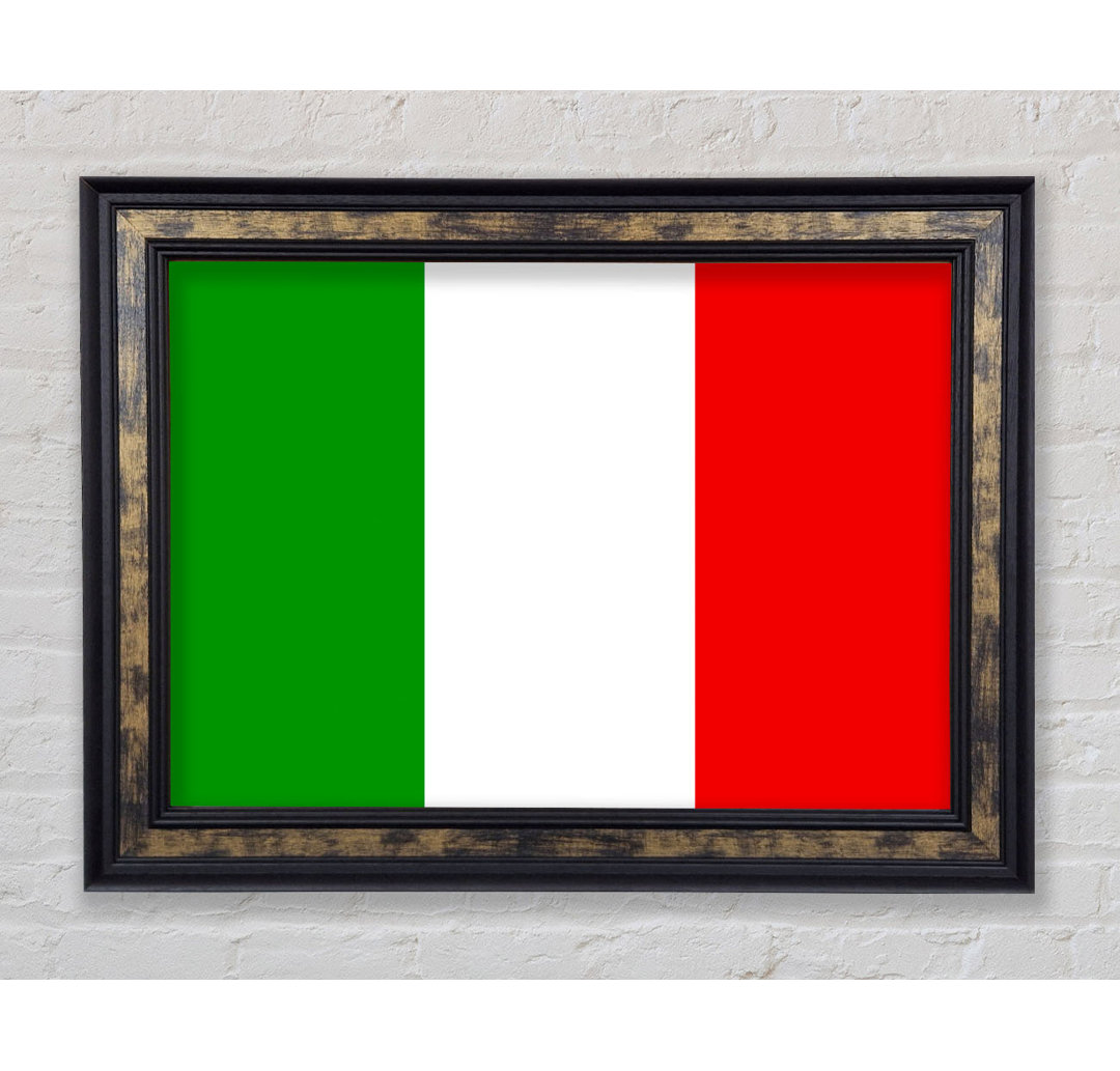 Flagge von Italien - Einzelner Bilderrahmen Kunstdrucke