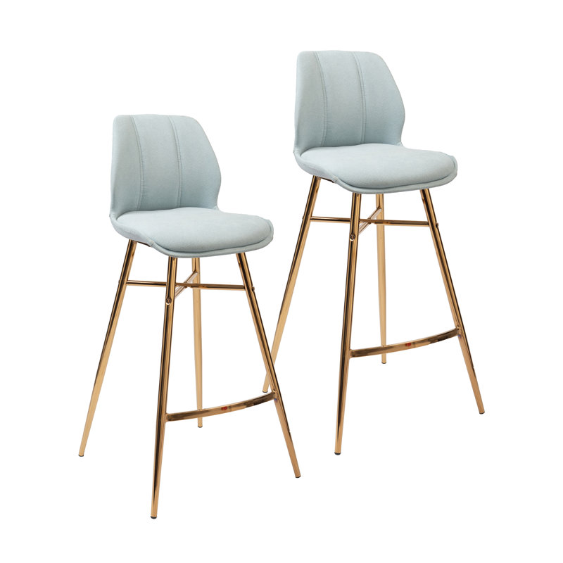 Downing 28.76" Bar Stool, Light Blue