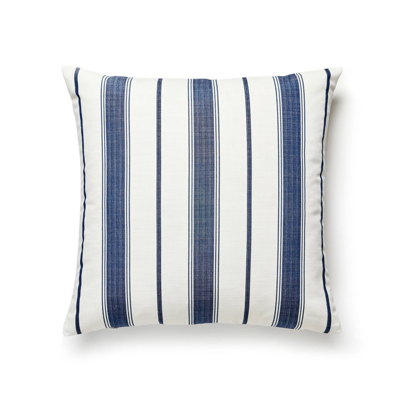 Sconset Square Indoor/Outdoor Pillow Cover & Insert, Indigo