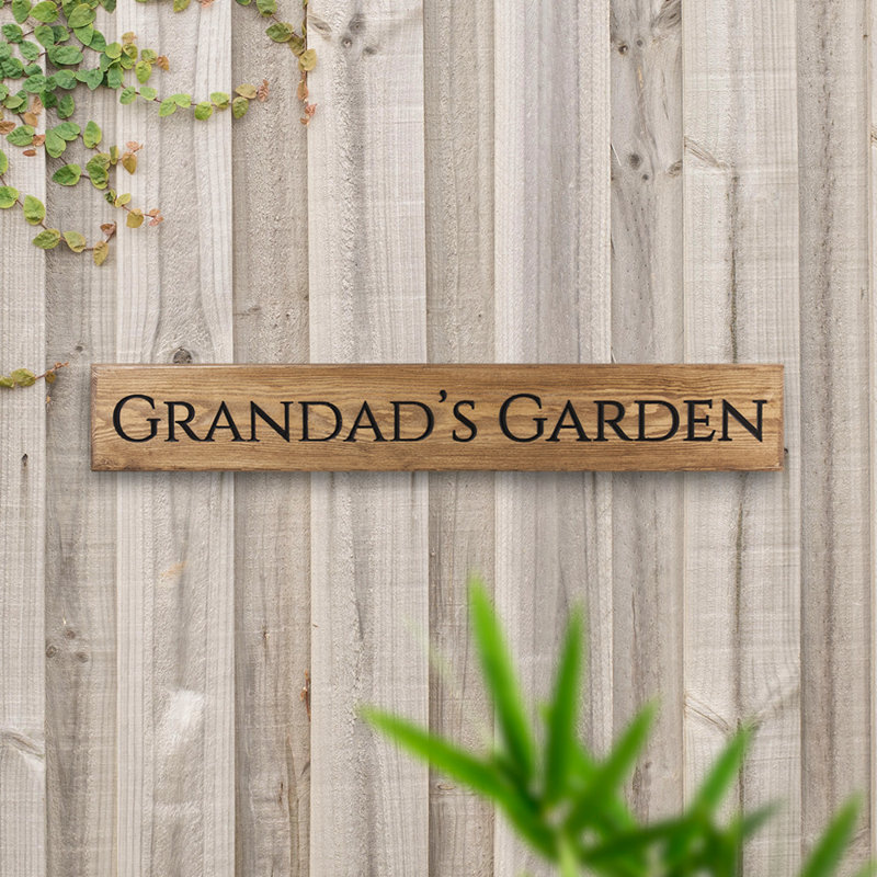 Ragnar Engraved Grandad's Garden Sign
